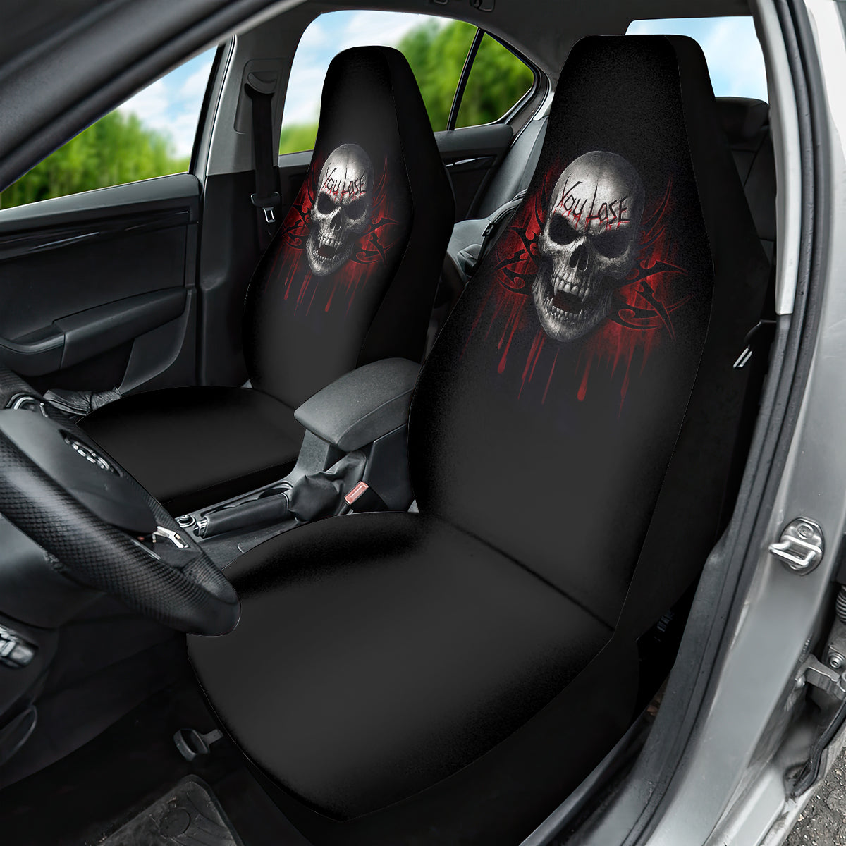 Skull Car Seat Cover Death Skull Game Over - Wonder Print Shop