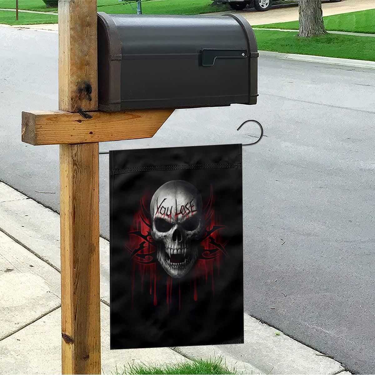 Skull Garden Flag Death Skull Game Over - Wonder Print Shop