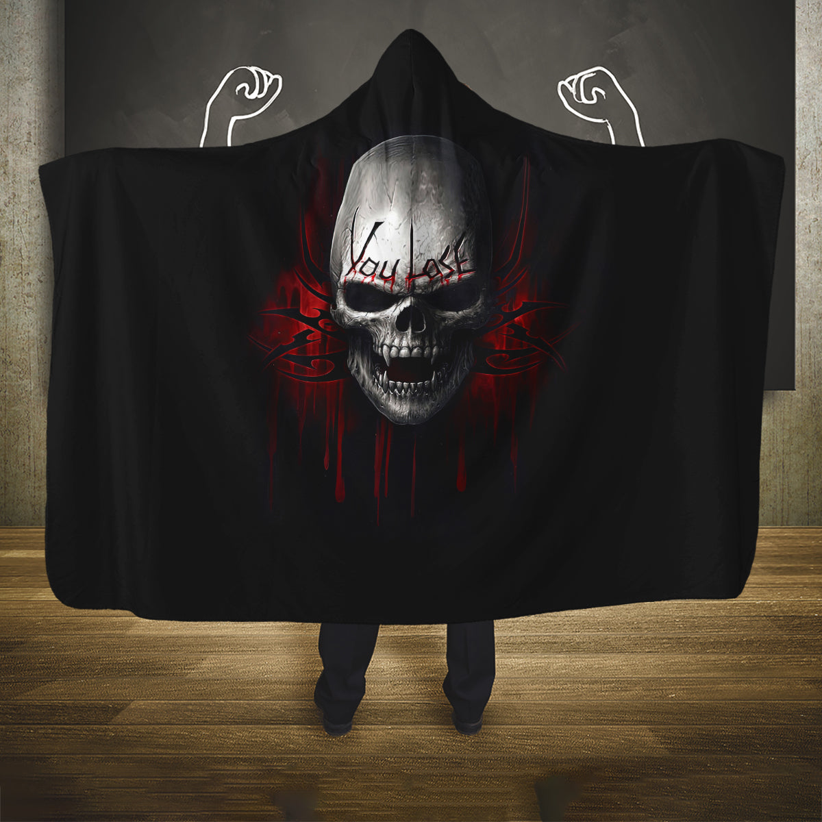 skull-hooded-blanket-death-skull-game-over