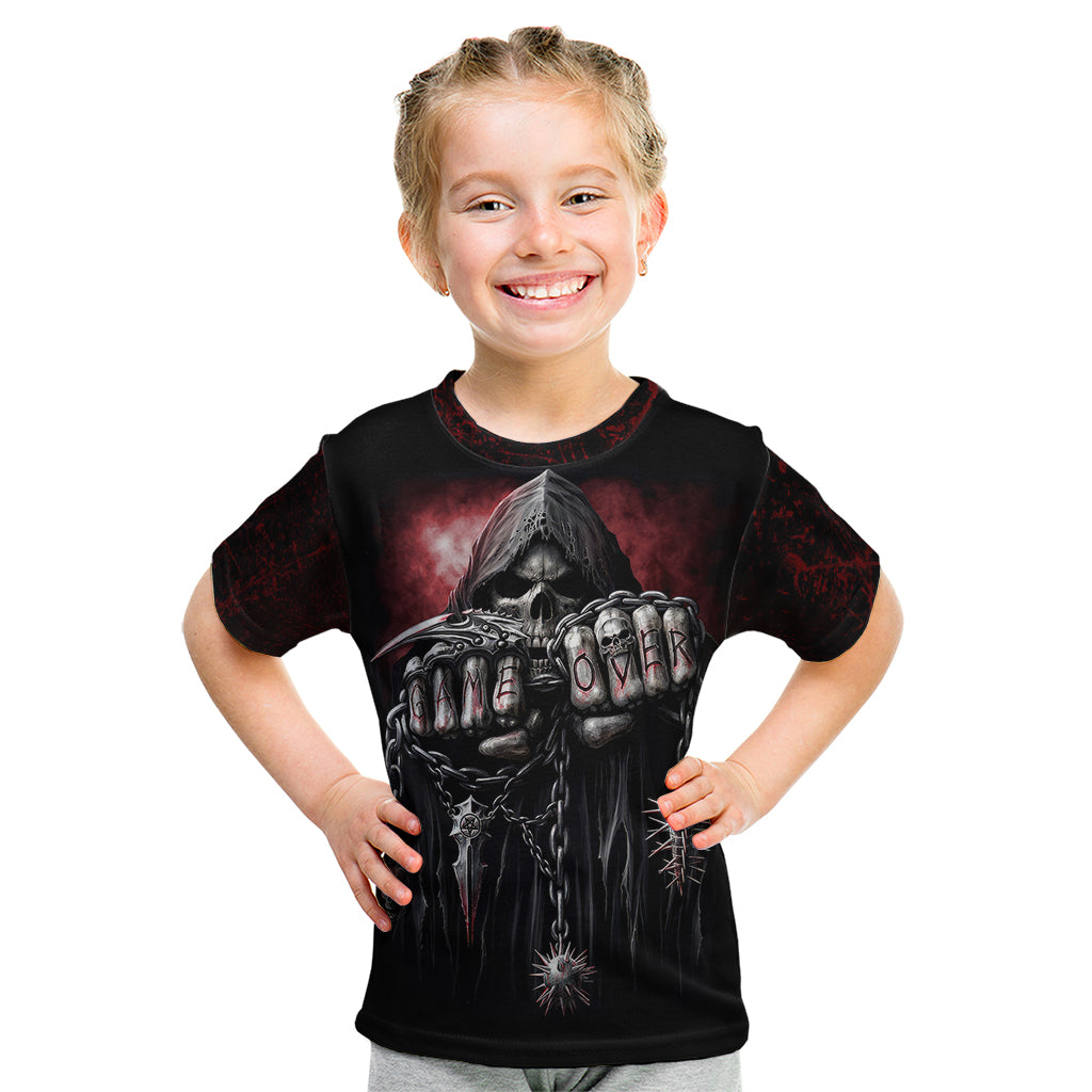 Skull Kid T Shirt Death Skull Game Over - Wonder Print Shop