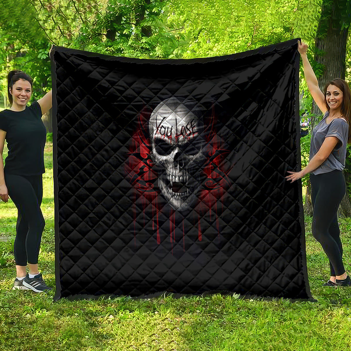 Skull Quilt Death Skull Game Over - Wonder Print Shop