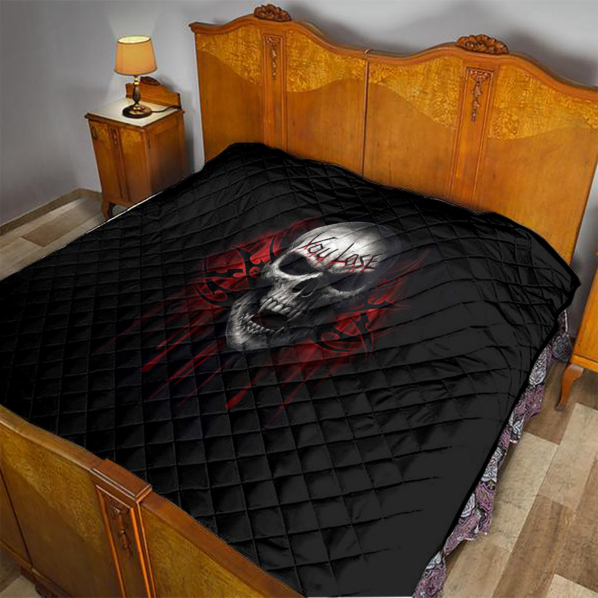 Skull Quilt Death Skull Game Over - Wonder Print Shop