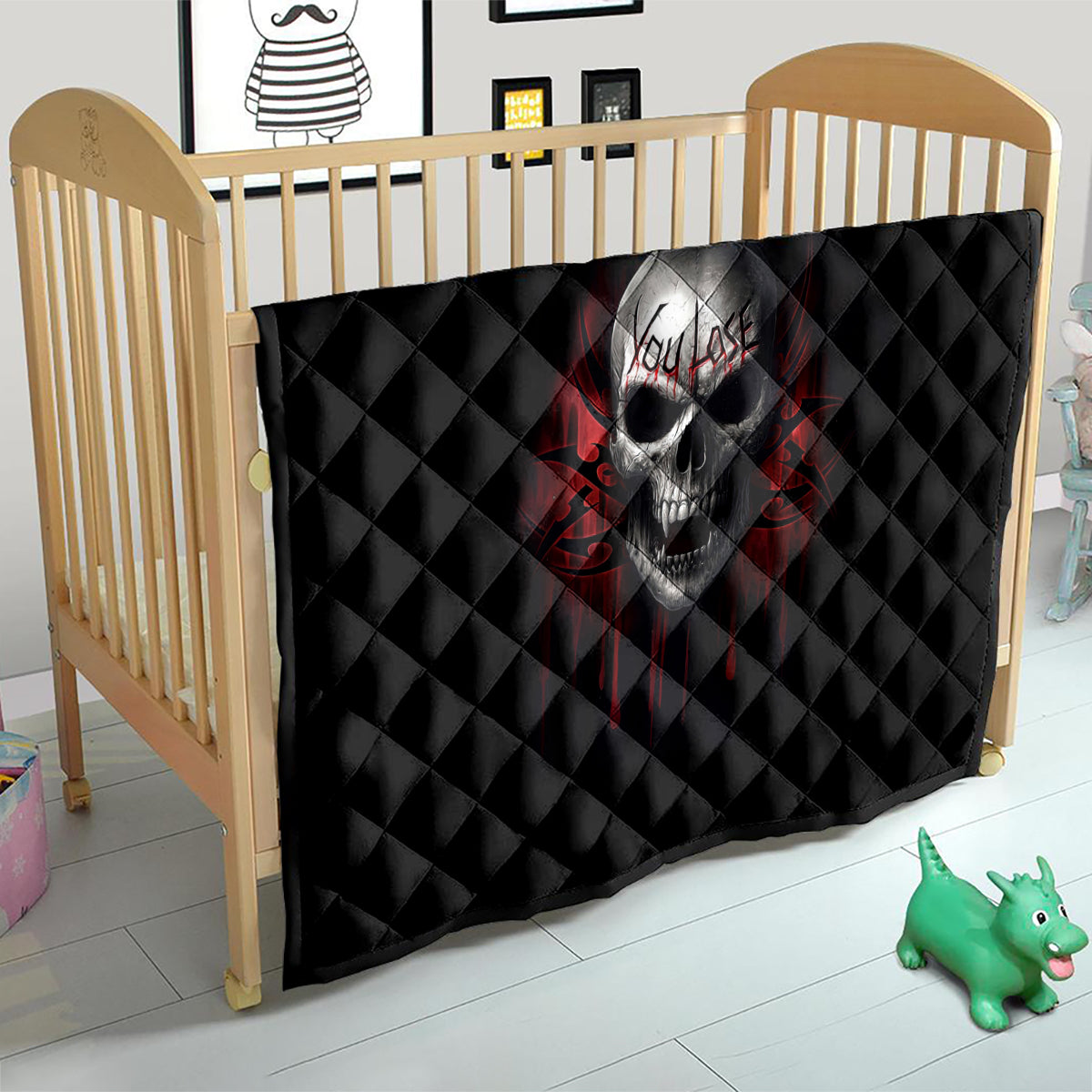 Skull Quilt Death Skull Game Over - Wonder Print Shop
