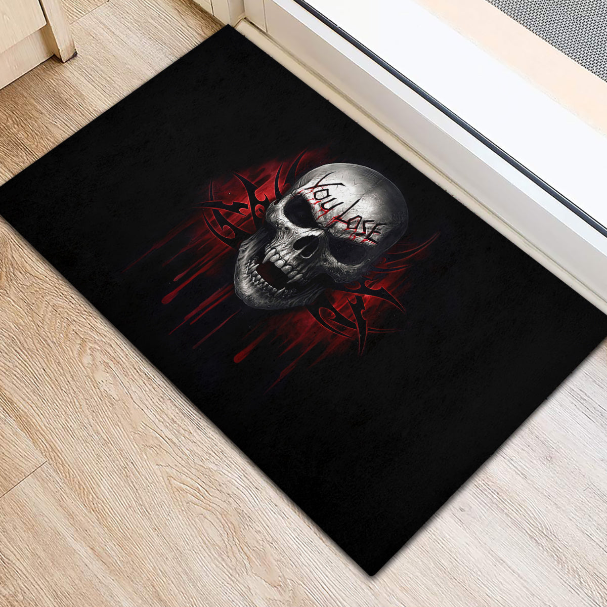 Skull Rubber Doormat Death Skull Game Over - Wonder Print Shop