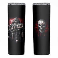 Skull Skinny Tumbler Death Skull Game Over - Wonder Print Shop