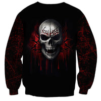 Skull Sweatshirt Death Skull Game Over - Wonder Print Shop
