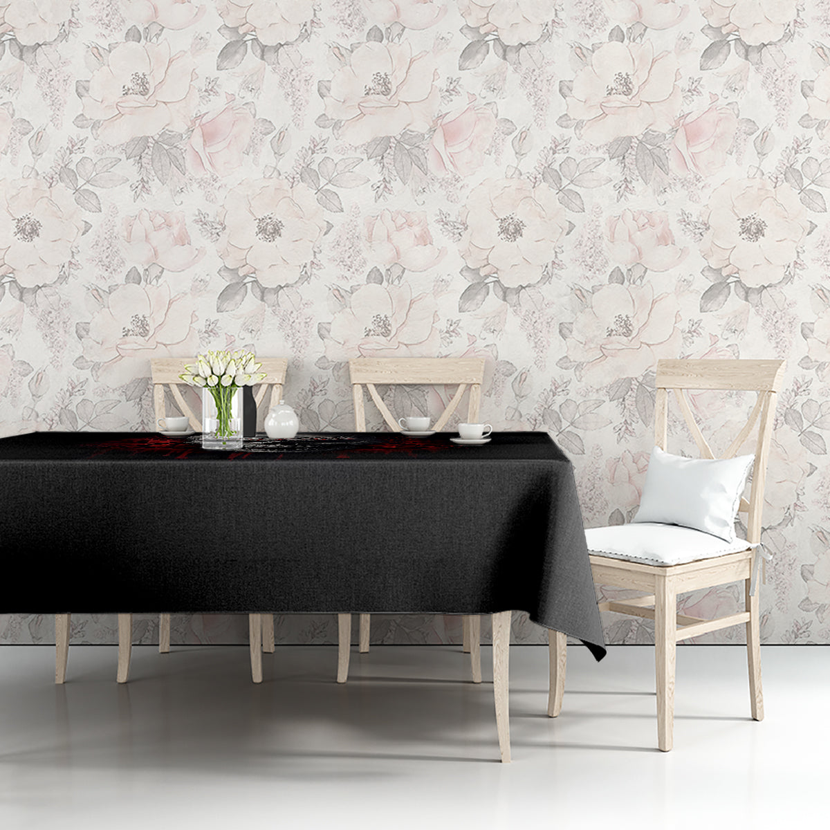 Skull Tablecloth Death Skull Game Over - Wonder Print Shop