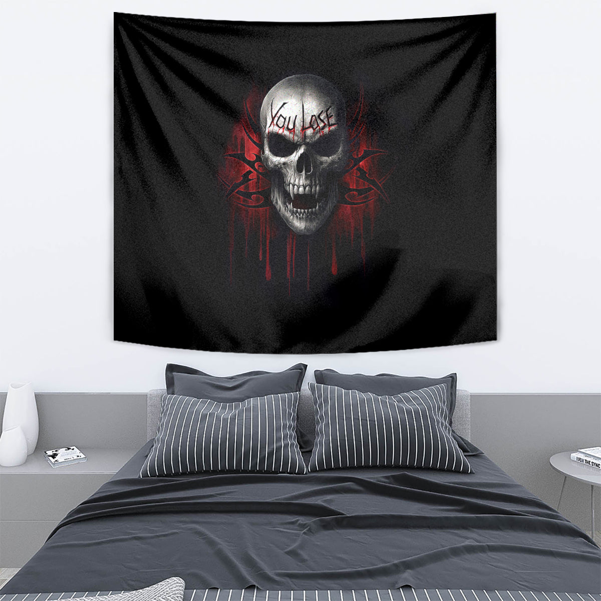 Skull Tapestry Death Skull Game Over - Wonder Print Shop