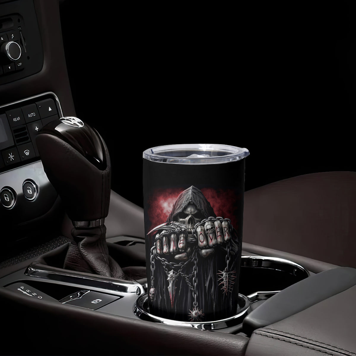 Skull Tumbler Cup Death Skull Game Over - Wonder Print Shop