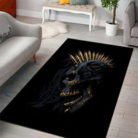 Skull Area Rug Golden Skull Gangster - Wonder Print Shop