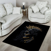 Skull Area Rug Golden Skull Gangster - Wonder Print Shop