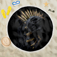 Skull Beach Blanket Golden Skull Gangster - Wonder Print Shop