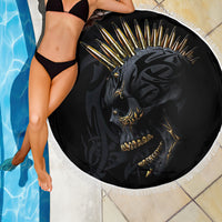Skull Beach Blanket Golden Skull Gangster - Wonder Print Shop