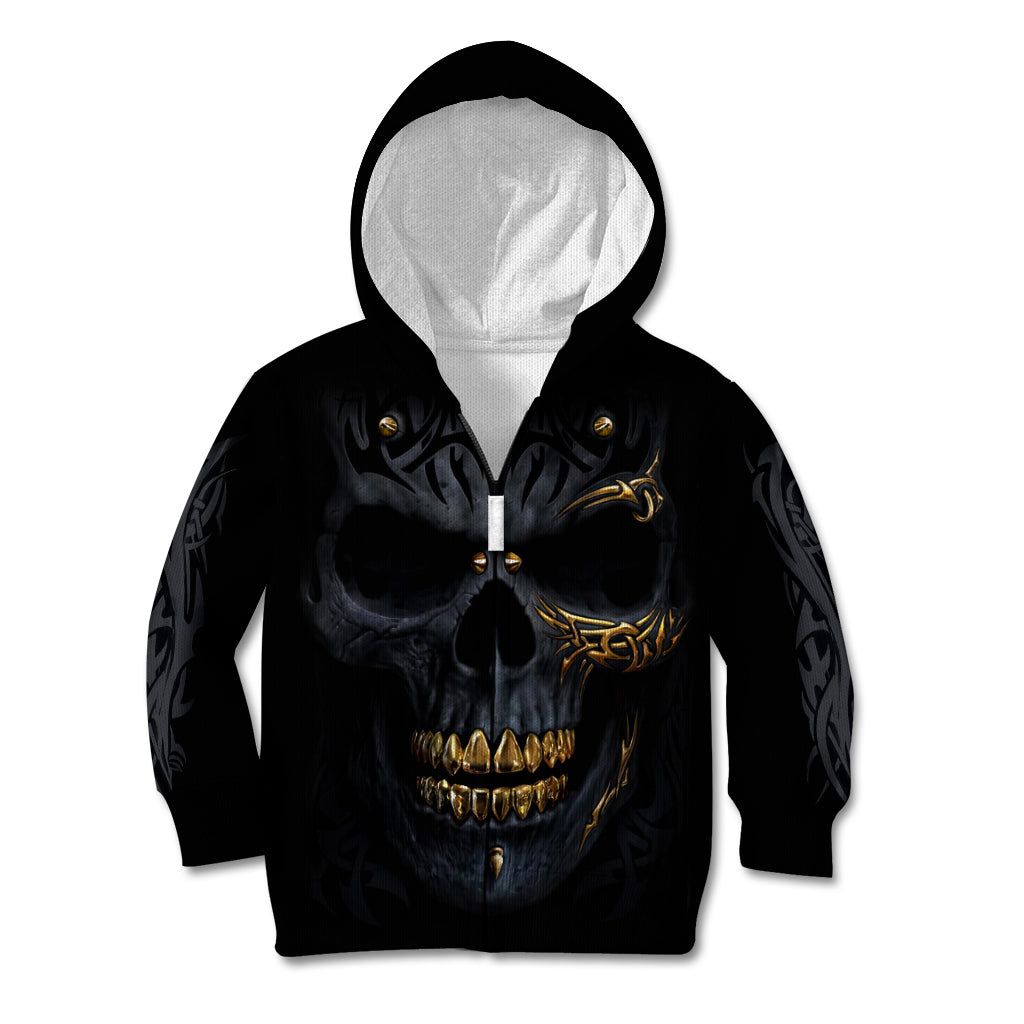Skull Kid Hoodie Golden Skull Gangster - Wonder Print Shop