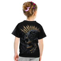 Skull Kid T Shirt Golden Skull Gangster - Wonder Print Shop
