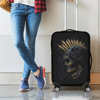 Skull Luggage Cover Golden Skull Gangster - Wonder Print Shop
