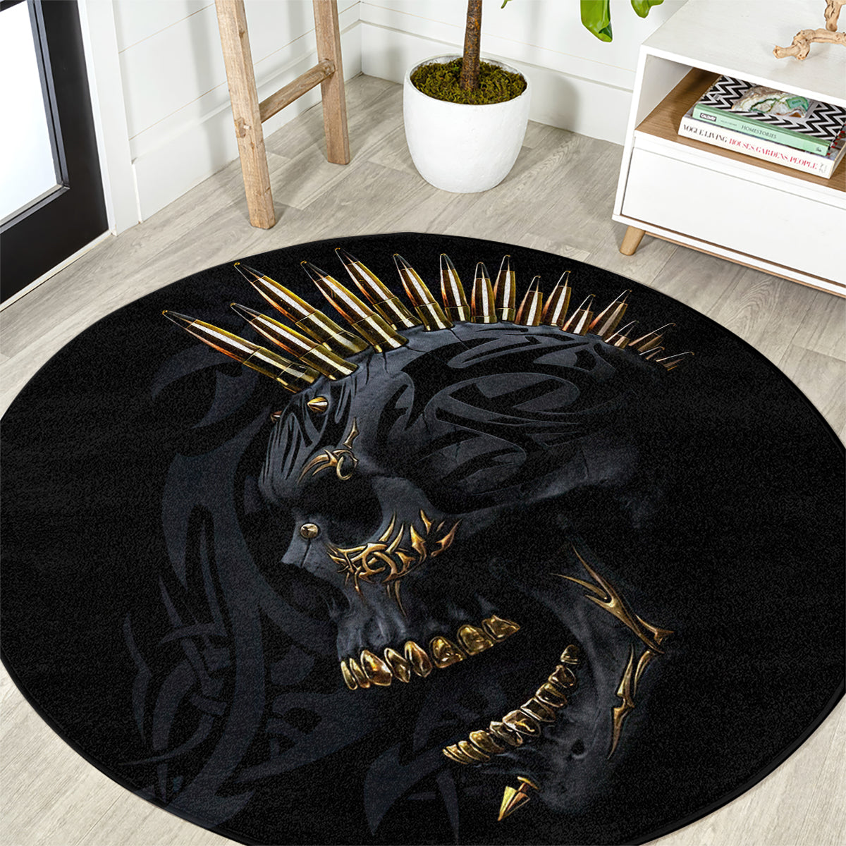skull-round-carpet-golden-skull-gangster