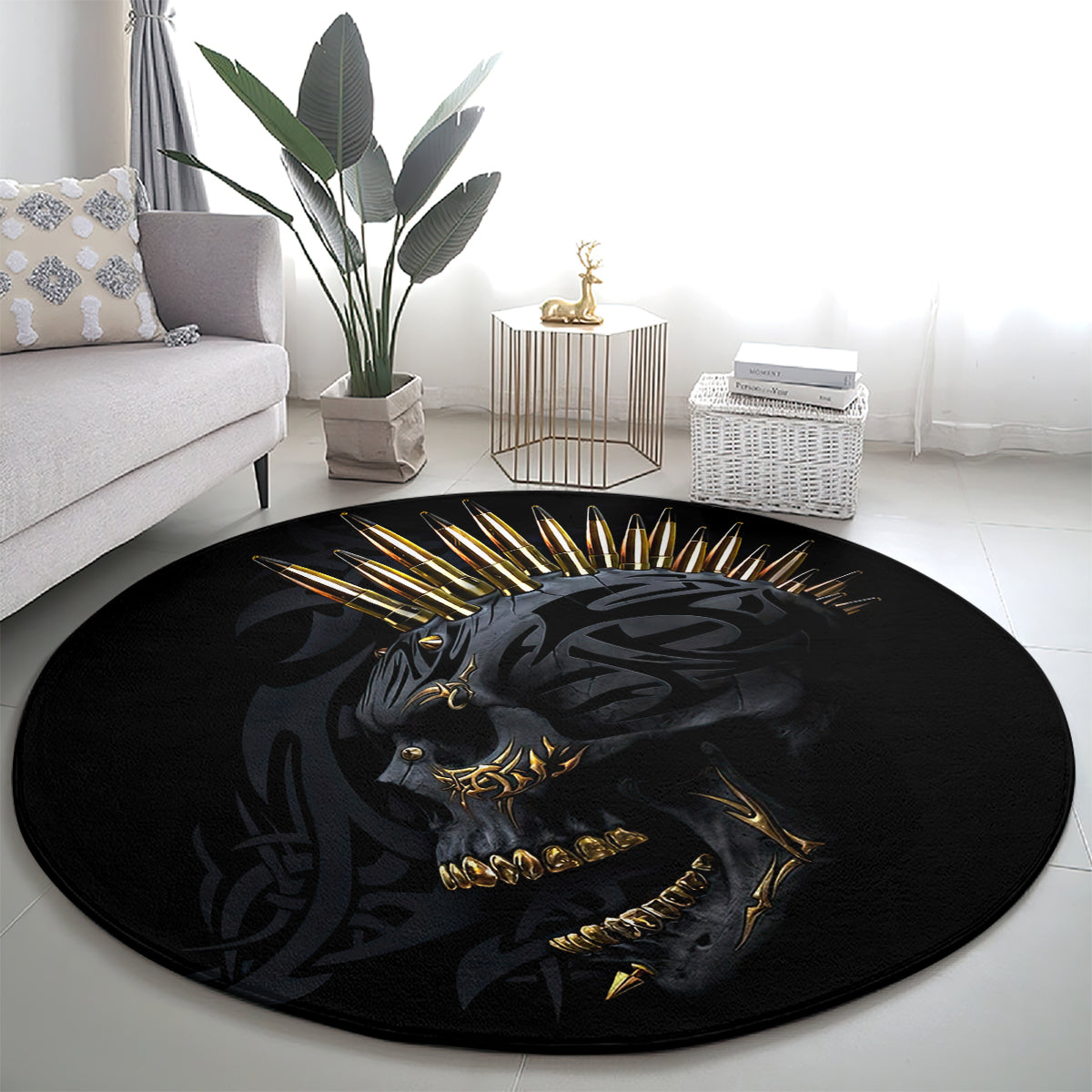 skull-round-carpet-golden-skull-gangster