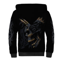 Skull Sherpa Hoodie Golden Skull Gangster - Wonder Print Shop