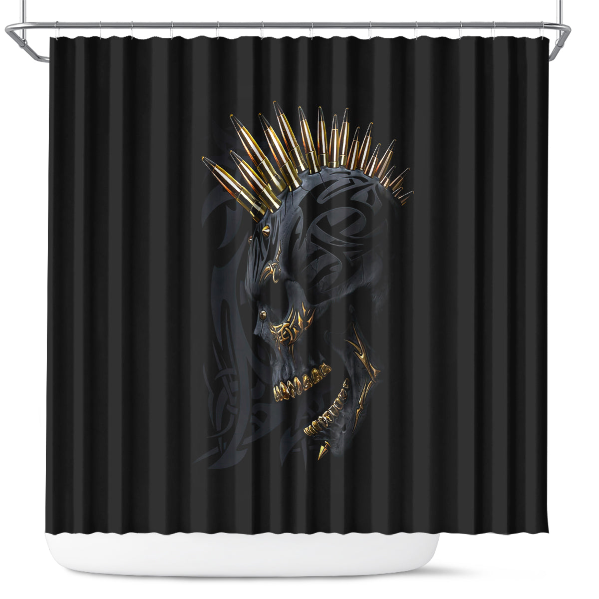 skull-shower-curtain-golden-skull-gangster