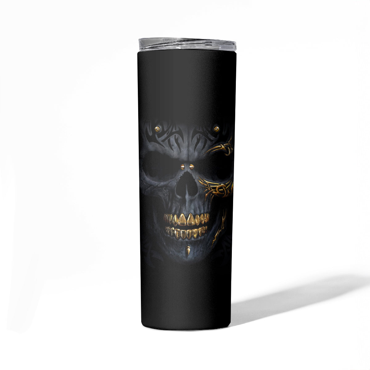 Skull Skinny Tumbler Golden Skull Gangster - Wonder Print Shop