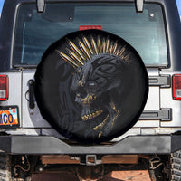 Skull Spare Tire Cover Golden Skull Gangster - Wonder Print Shop