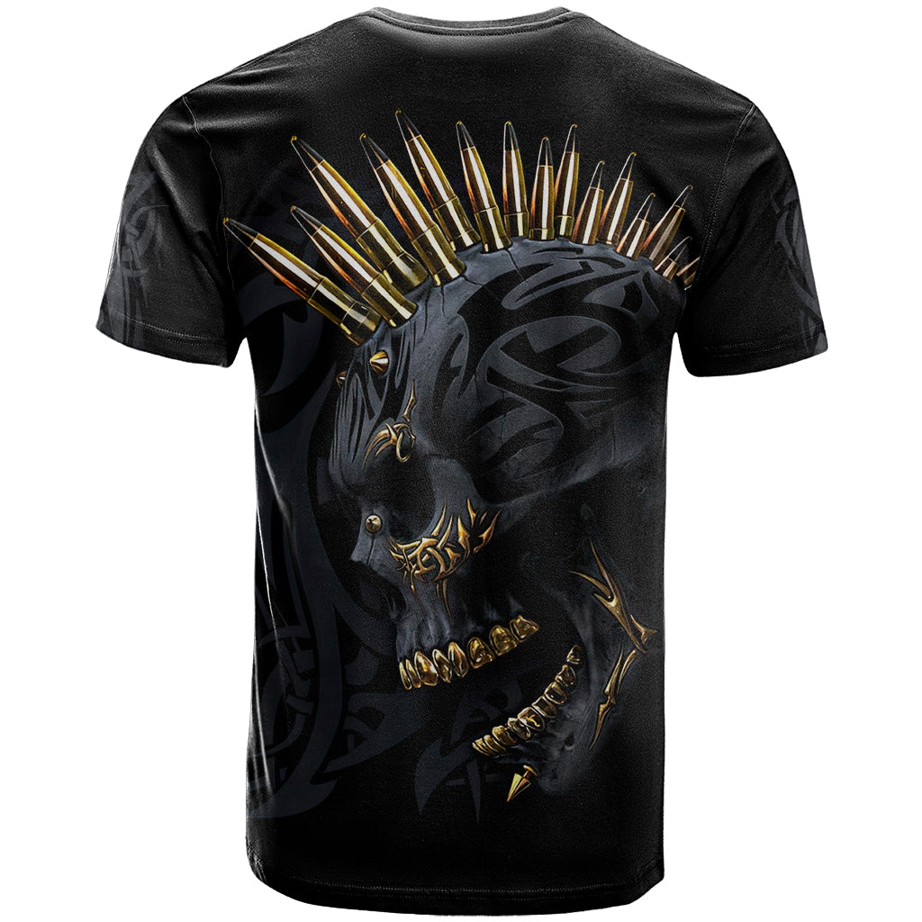Skull T Shirt Golden Skull Gangster - Wonder Print Shop