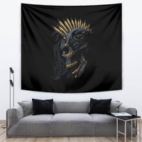 Skull Tapestry Golden Skull Gangster - Wonder Print Shop