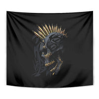 Skull Tapestry Golden Skull Gangster - Wonder Print Shop