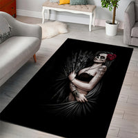 Skull Area Rug Girl Day Of The Dead - Wonder Print Shop