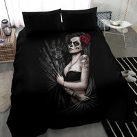 Skull Bedding Set Girl Day Of The Dead - Wonder Print Shop