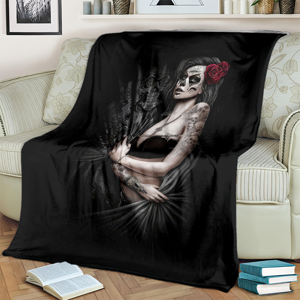 skull-blanket-girl-day-of-the-dead