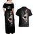 Skull Couples Matching Off Shoulder Maxi Dress and Hawaiian Shirt Girl Day Of The Dead - Wonder Print Shop