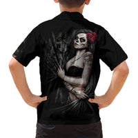 Skull Hawaiian Shirt Girl Day Of The Dead - Wonder Print Shop