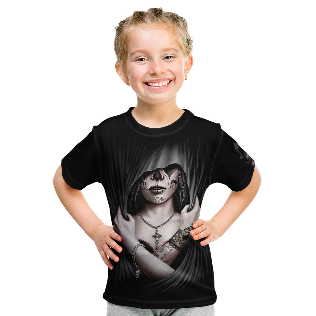 Skull Kid T Shirt Girl Day Of The Dead - Wonder Print Shop