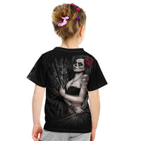 Skull Kid T Shirt Girl Day Of The Dead - Wonder Print Shop