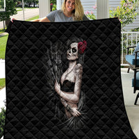 Skull Quilt Girl Day Of The Dead - Wonder Print Shop