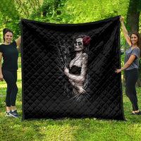 Skull Quilt Girl Day Of The Dead - Wonder Print Shop