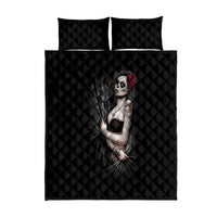 Skull Quilt Bed Set Girl Day Of The Dead - Wonder Print Shop
