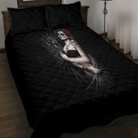 Skull Quilt Bed Set Girl Day Of The Dead - Wonder Print Shop