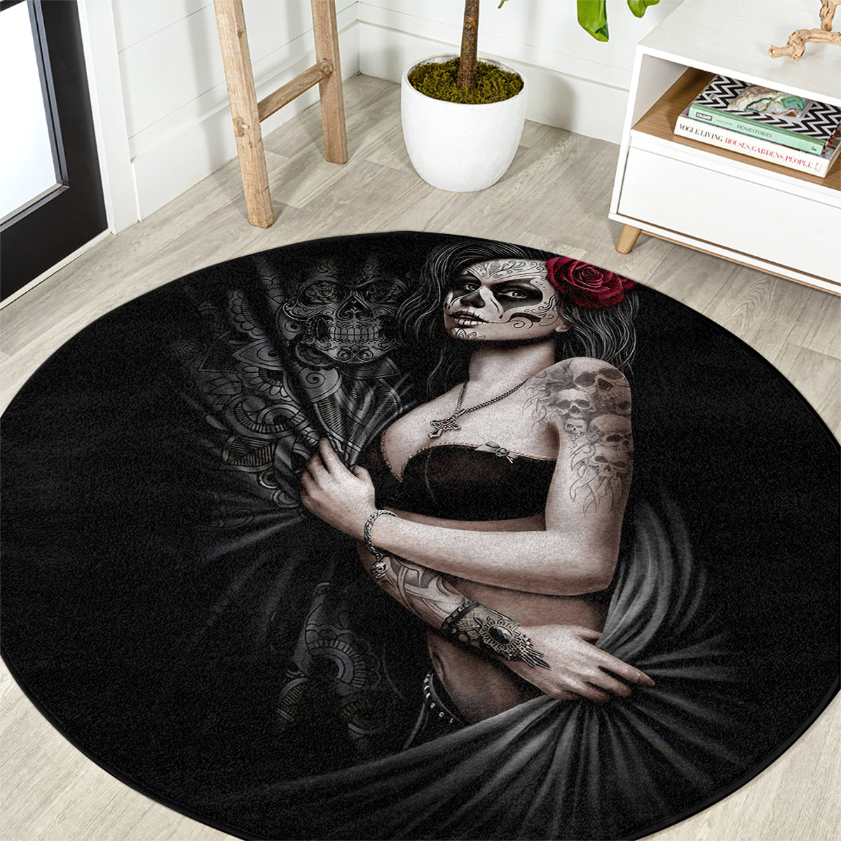 skull-round-carpet-girl-day-of-the-dead