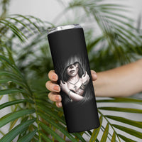 Skull Skinny Tumbler Girl Day Of The Dead - Wonder Print Shop