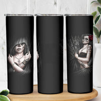 Skull Skinny Tumbler Girl Day Of The Dead - Wonder Print Shop