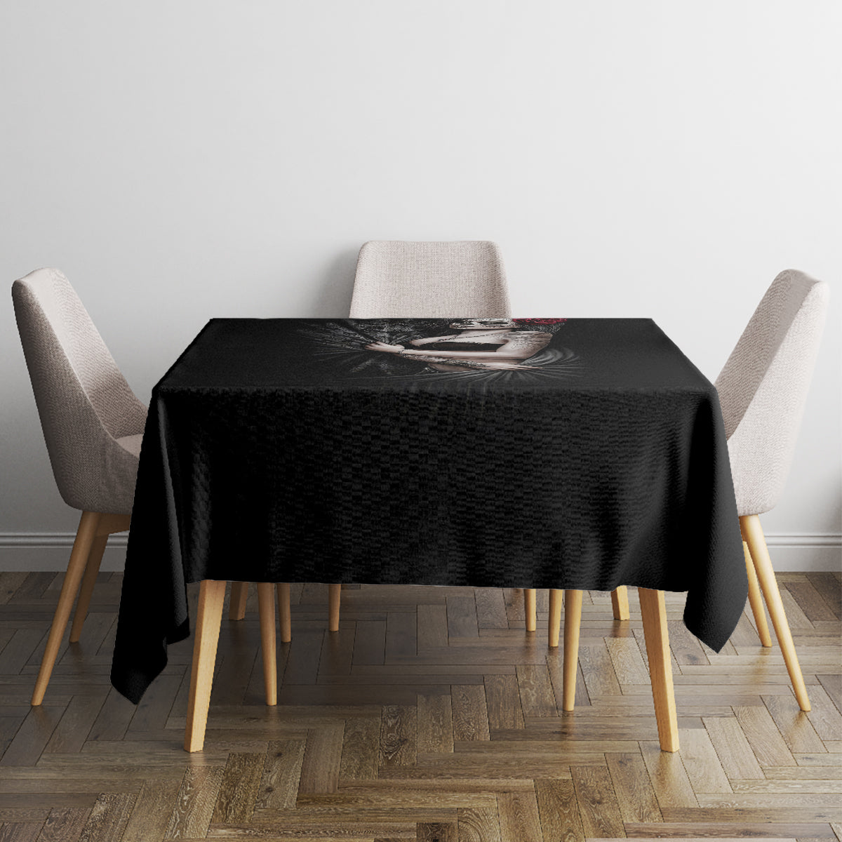 Skull Tablecloth Girl Day Of The Dead - Wonder Print Shop