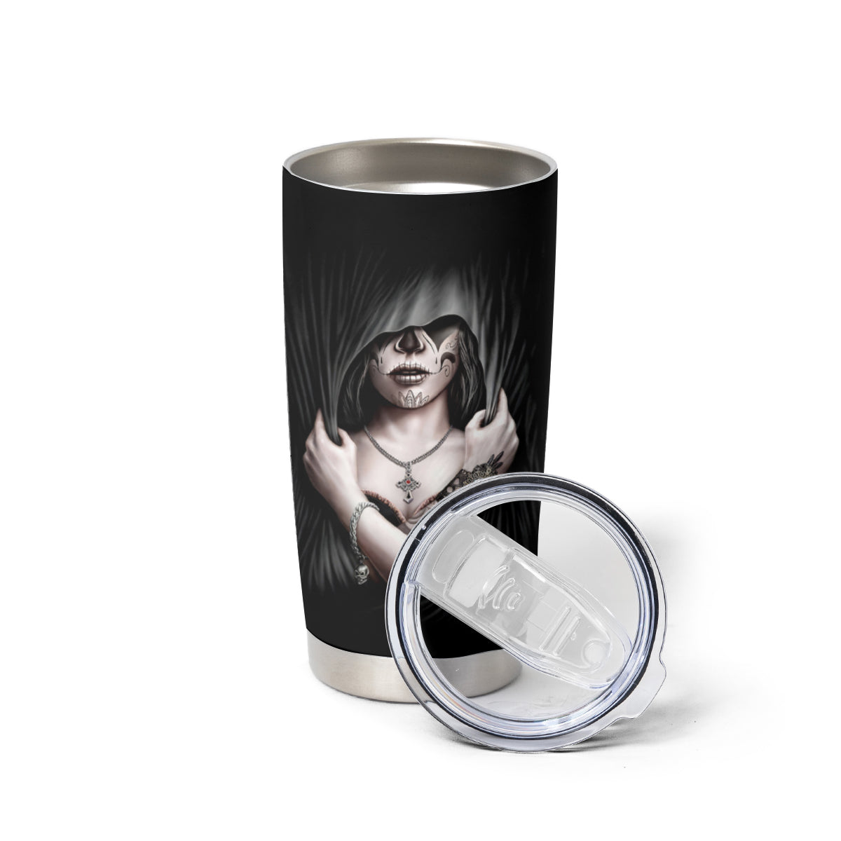 Skull Tumbler Cup Girl Day Of The Dead - Wonder Print Shop