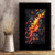 Skull Canvas Wall Art Flame Skull Lava Inside - Wonder Print Shop