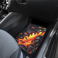 Skull Car Mats Flame Skull Lava Inside - Wonder Print Shop