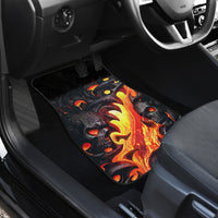 Skull Car Mats Flame Skull Lava Inside - Wonder Print Shop