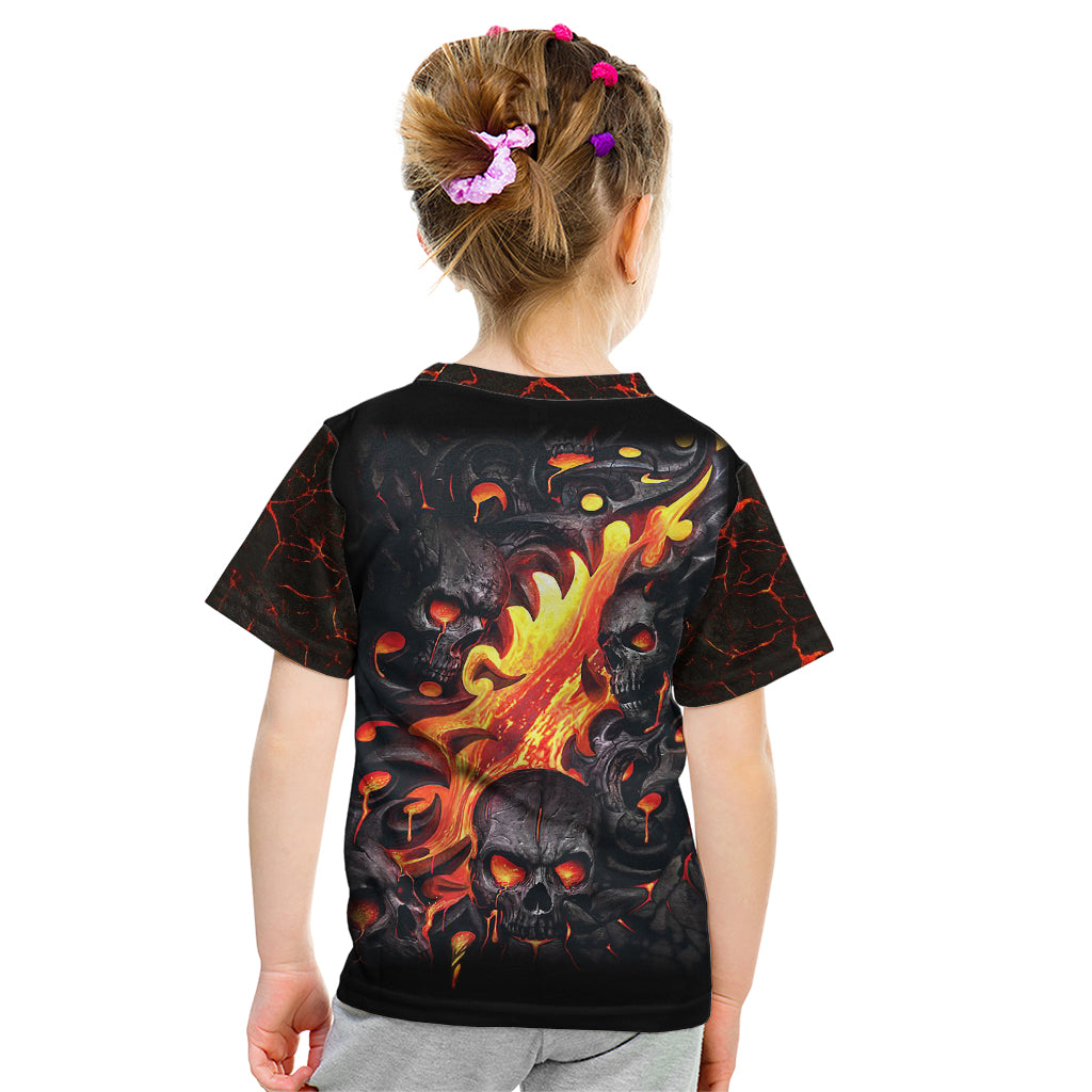 Skull Kid T Shirt Flame Skull Lava Inside - Wonder Print Shop