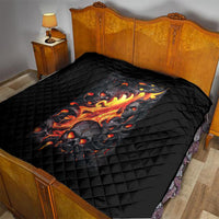 Skull Quilt Flame Skull Lava Inside - Wonder Print Shop